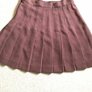 Vintage 90's knee length checkered pleated skirt Size 11 Jrs